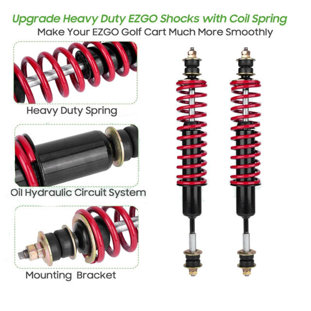 คาร์ทกอล์ฟ Heavy Duty Coil หน้า / หลังอุปกรณ์ดึงกระแทกสําหรับ EZGO TXT 94-up 70928G01