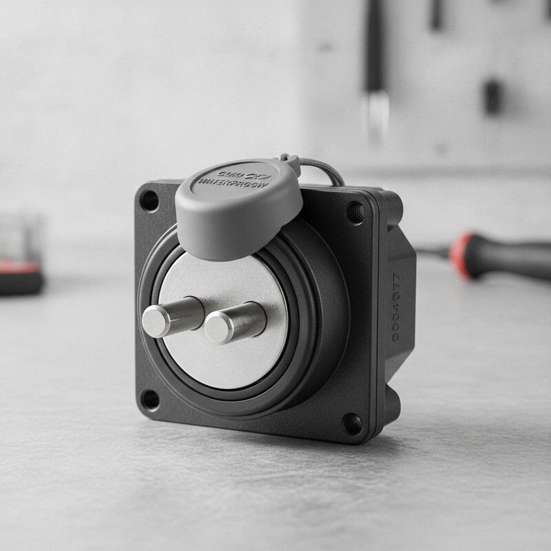 Club Car 36V Charger Receptacle 0004107 พรีเมี่ยมอัพเกรด 2 PRONG SOCKET กันน้ำแผง Mount