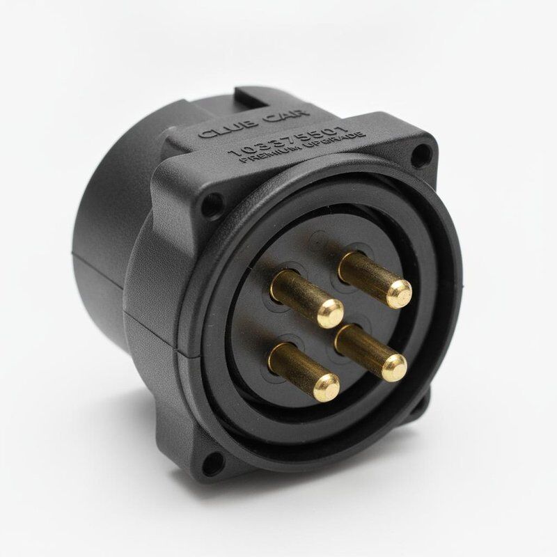 Club Car แบบอย่าง Charger Receptacle 103375501 อัพเกรดพรีเมี่ยม Direct Fit ที่อยู่อาศัยทนต่อการกัดกร่อน Pins