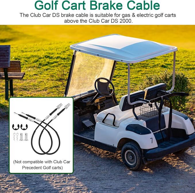 Club Car Ds Replacement Brake Cable Kit for 2000-up Golf Carts 102022101